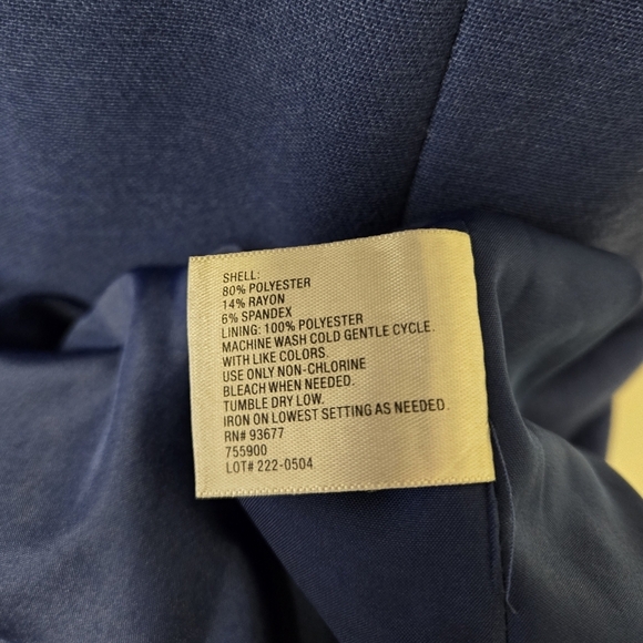 Worthington High low Sleeveless Navy Blue Dress 12 - Picture 7 of 8